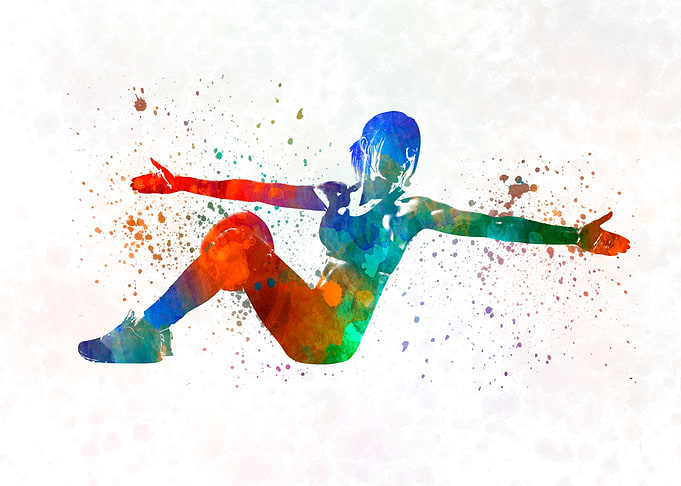 fitness in watercolor