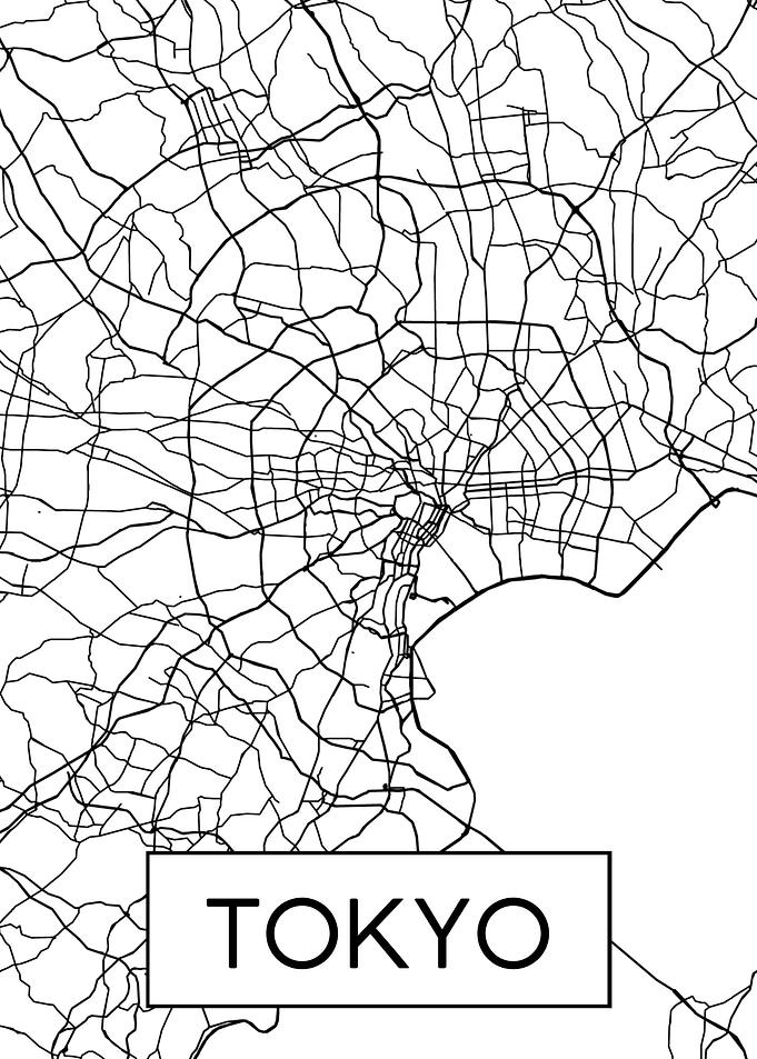 Tokyo Minimal City Map