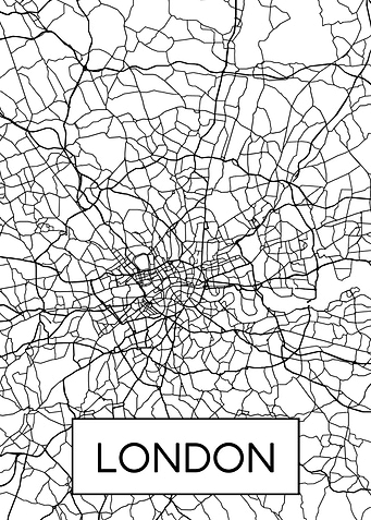 London Minimal City Map
