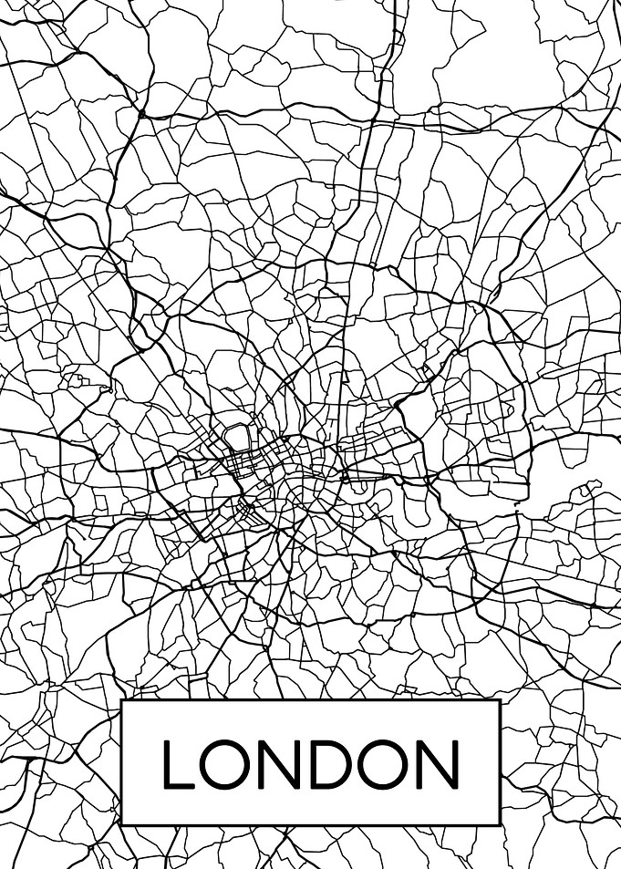 London Minimal City Map