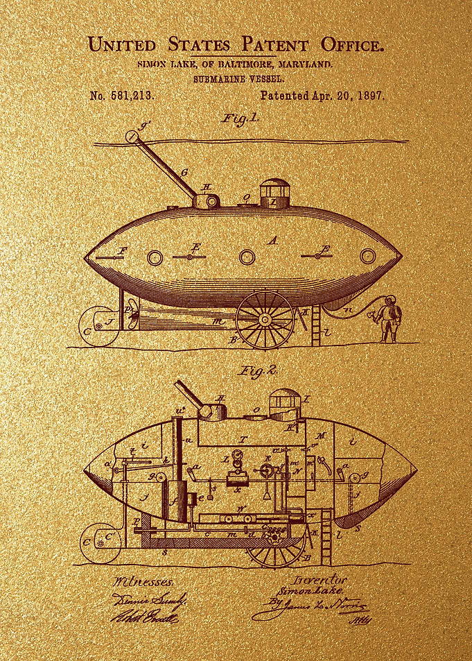 10 Submarine Patent Print
