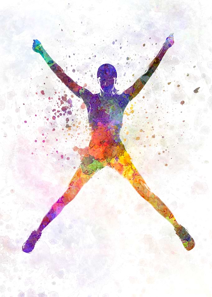 Runner in watercolor