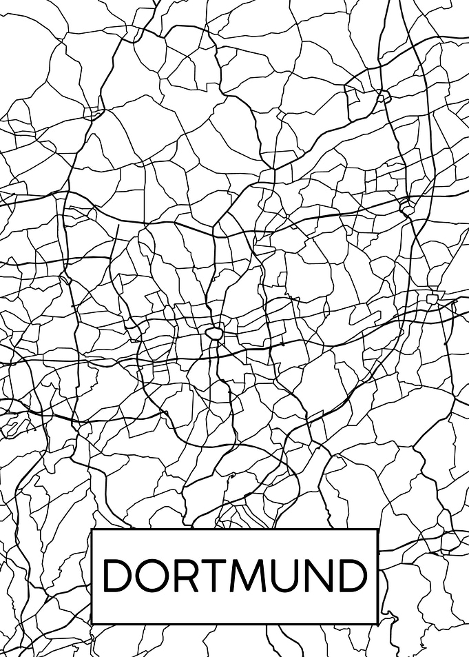 Dortmund Minimal City Map