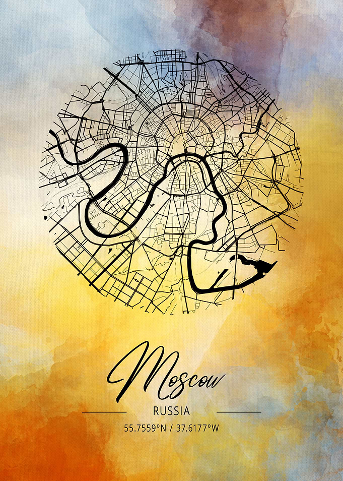 Moscow City Map Russia