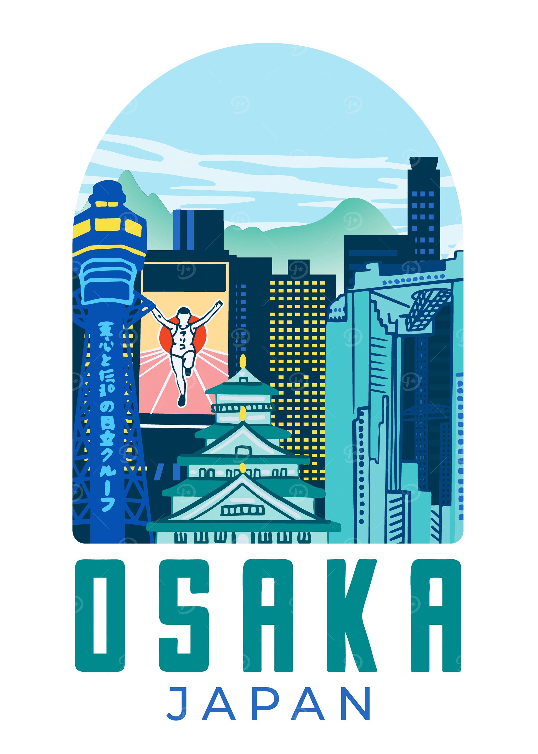 Japan Osaka city