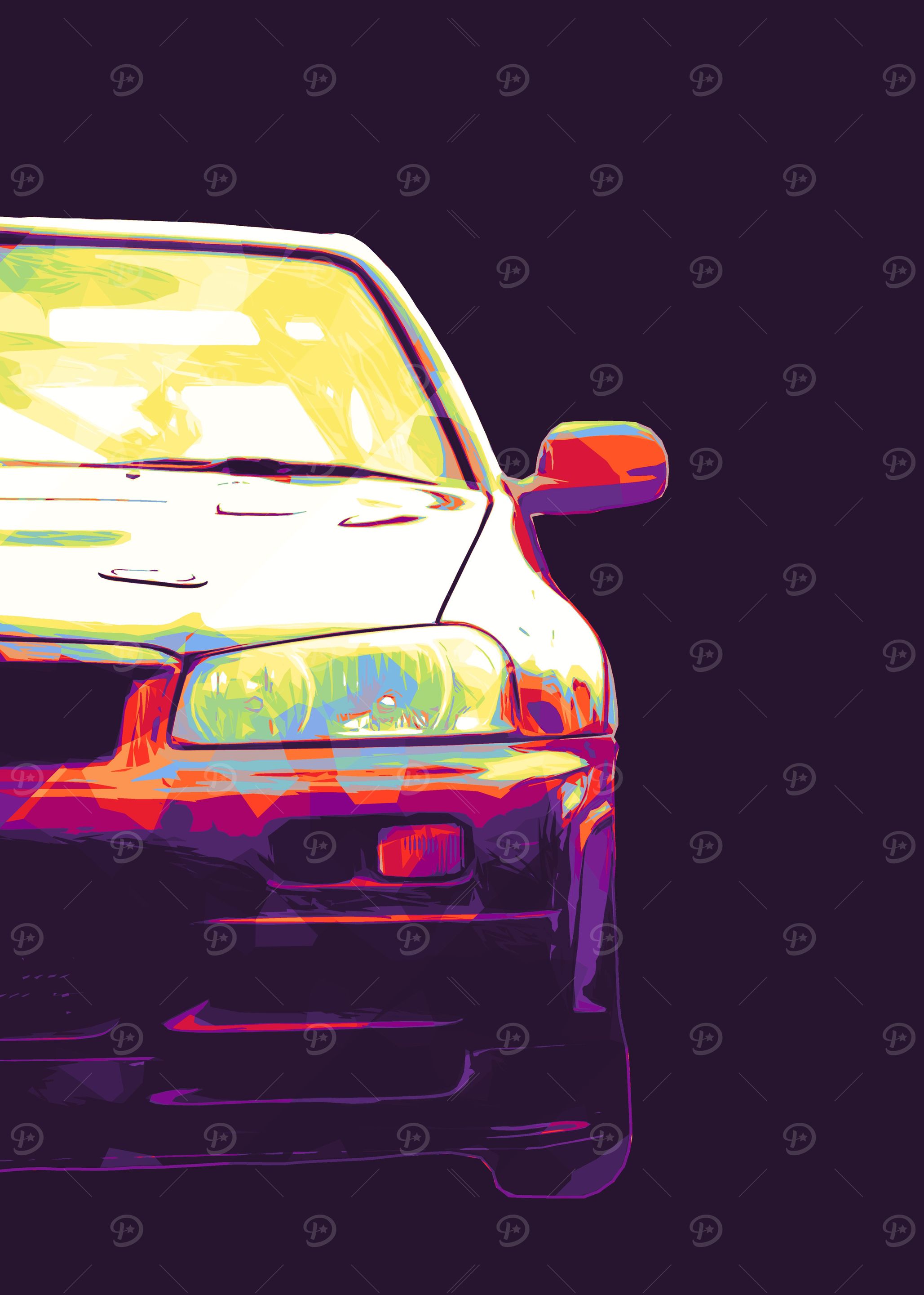 Retro Racing Sport Car
