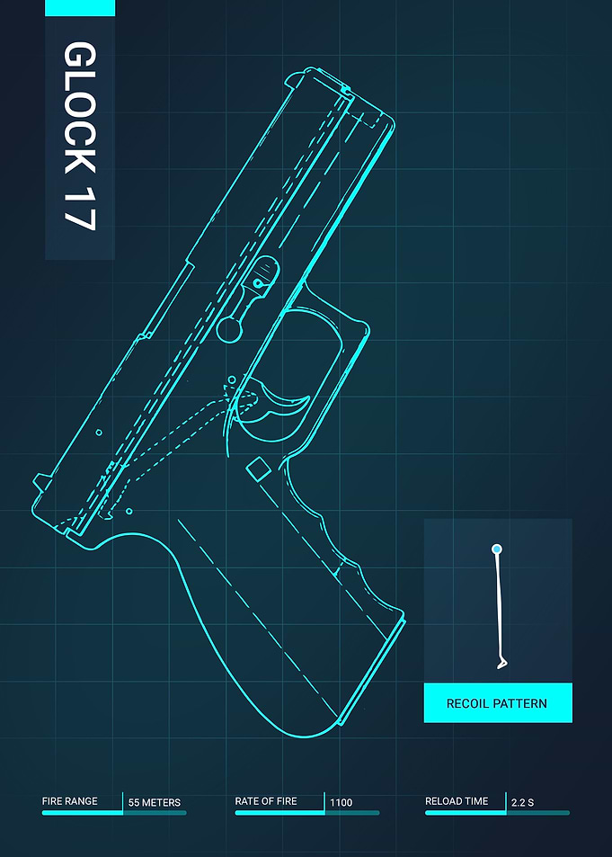 Glock 17 Gun Blueprint
