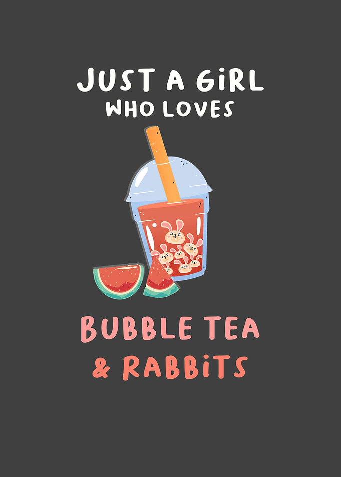 Bubble Tea Kawaii Saying