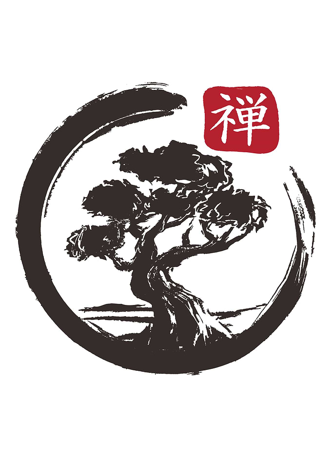 Zen bonsai tattoo