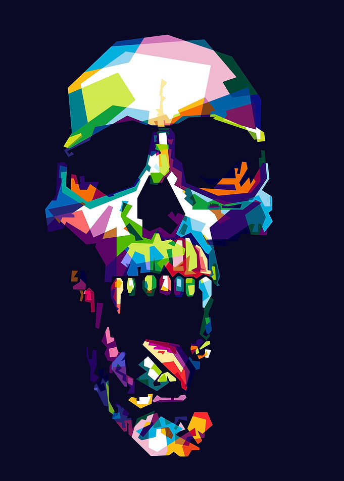 Colorful skull