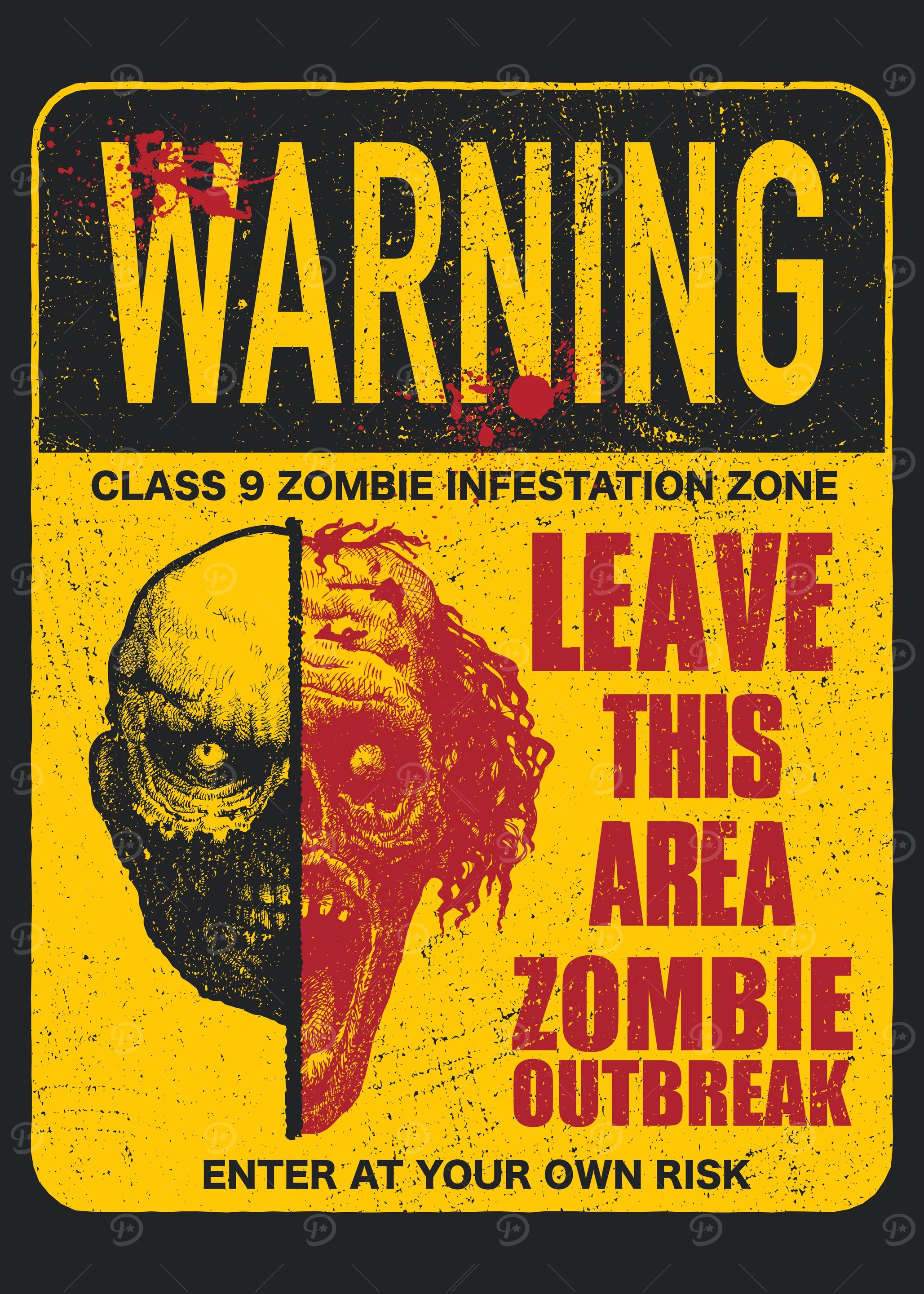 Warning Zombie Area