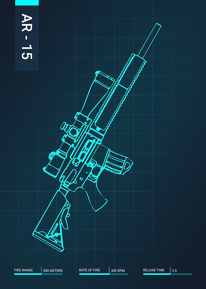 AR 15 Gun Blueprint