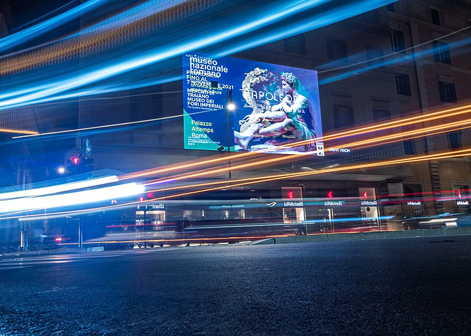 Night city traffic neon