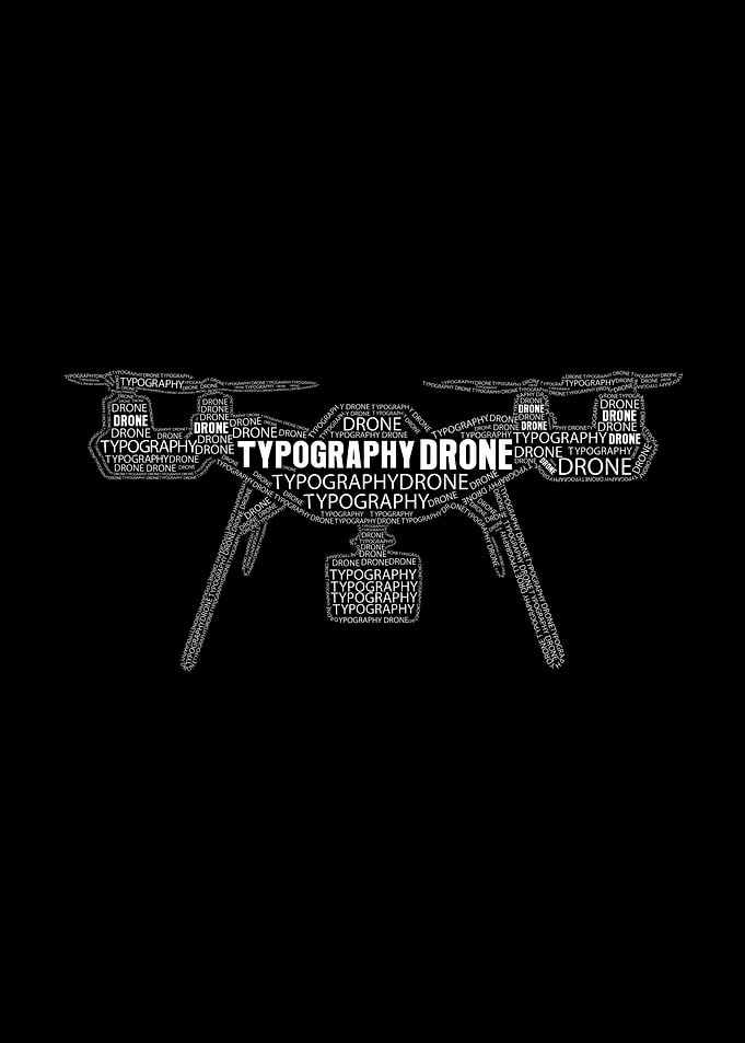 Typography drone