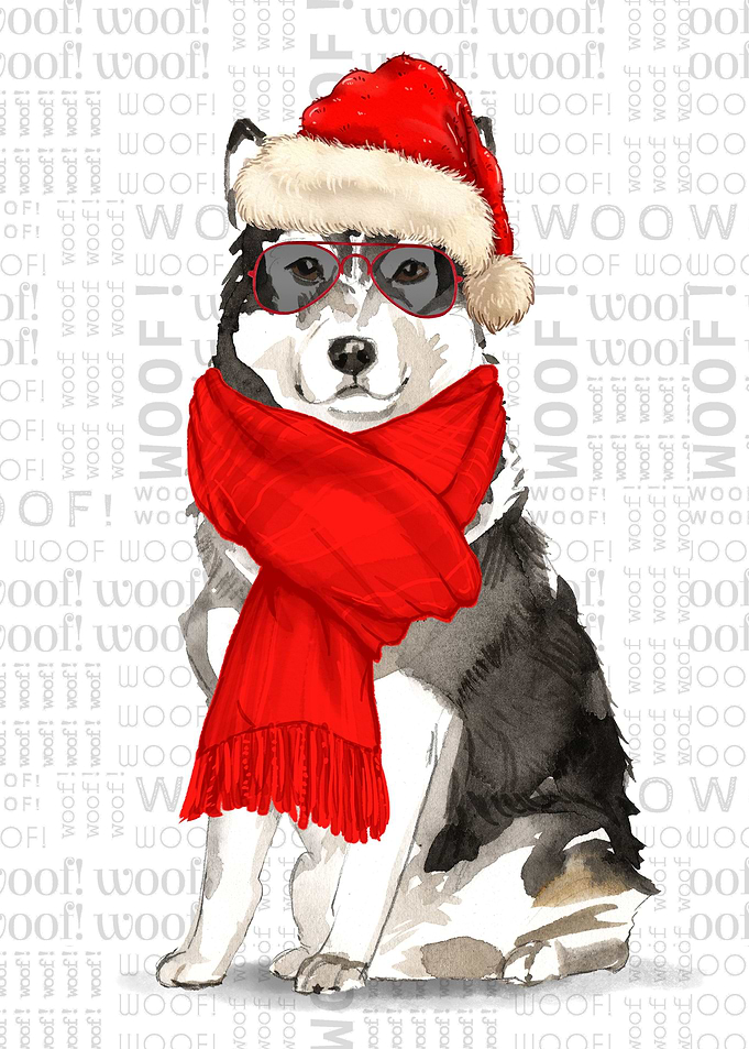 Malamute Christmas Dog