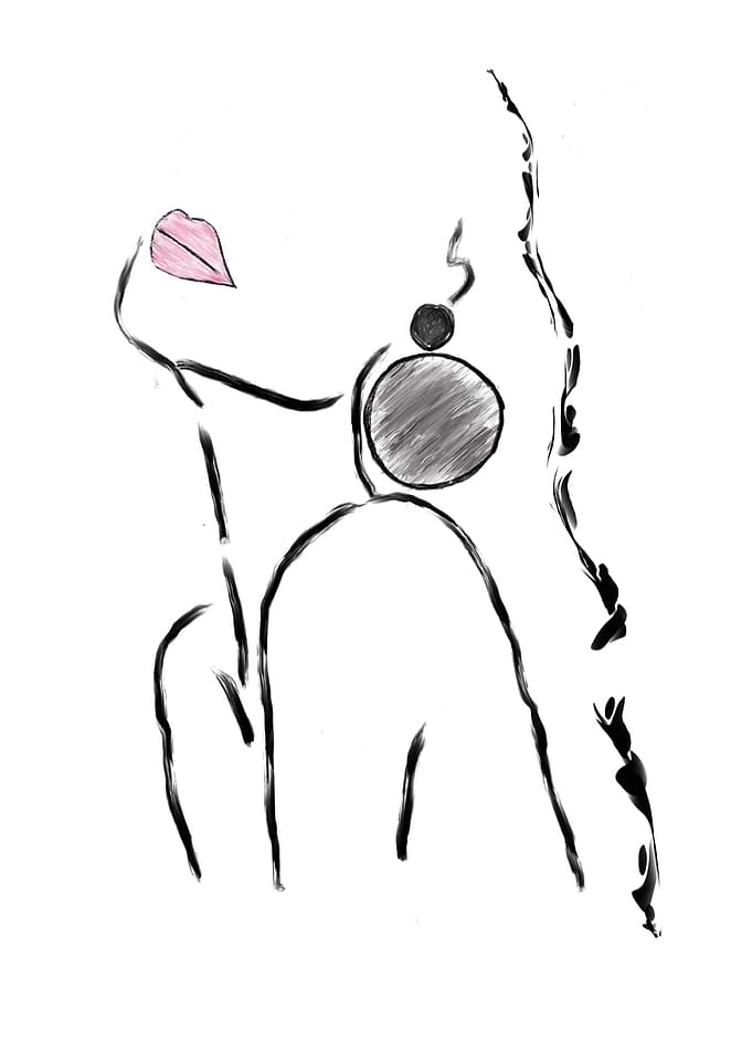 WOMEN ABSTRACT LINES