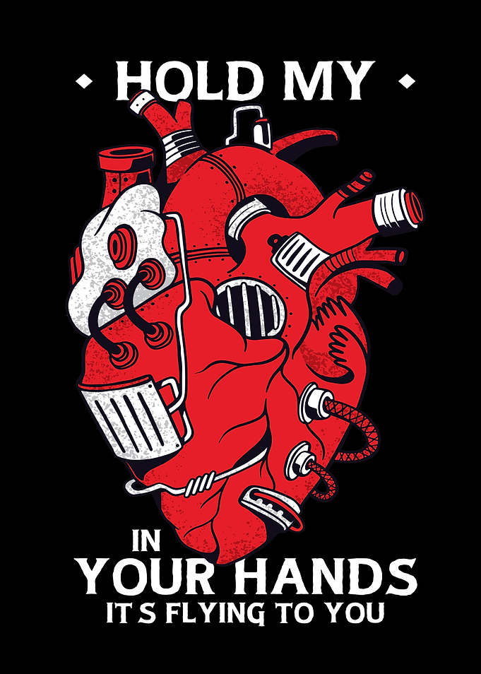 Heart steampunk minimalist