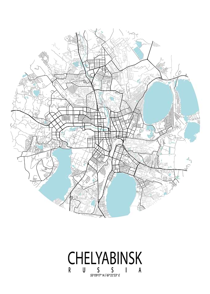 Chelyabinsk Map Circle