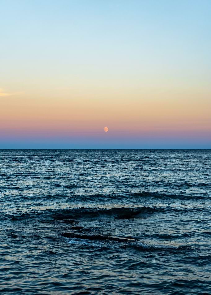 Minnesota Sunset and Moon