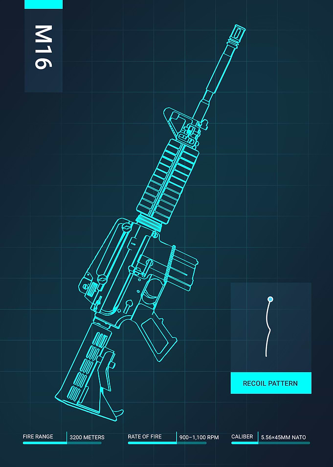 M16 Rifle Blueprint