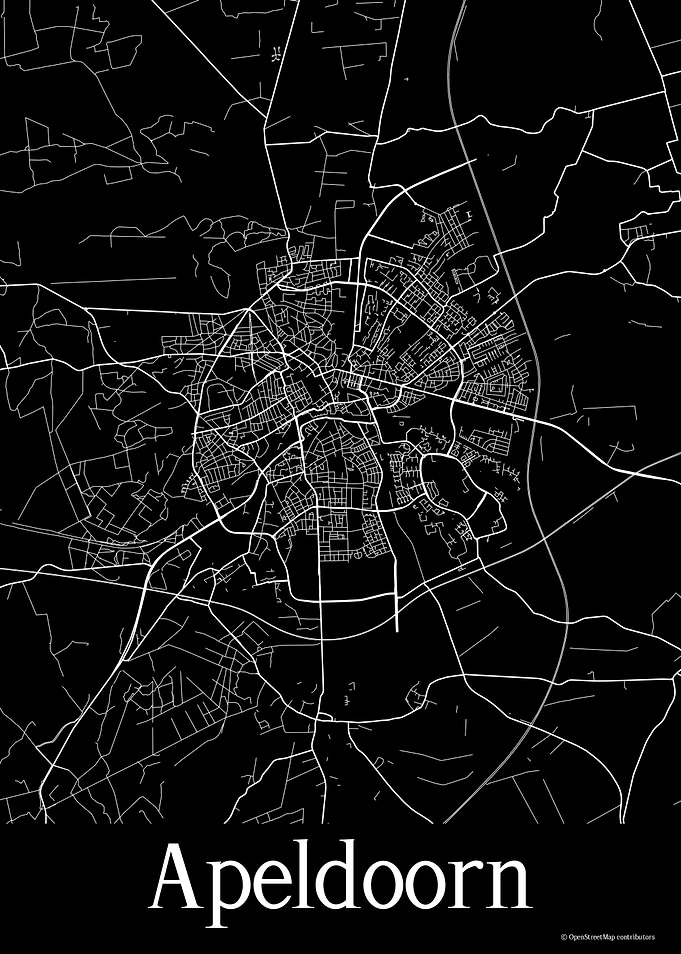 Apeldoorn Black Map