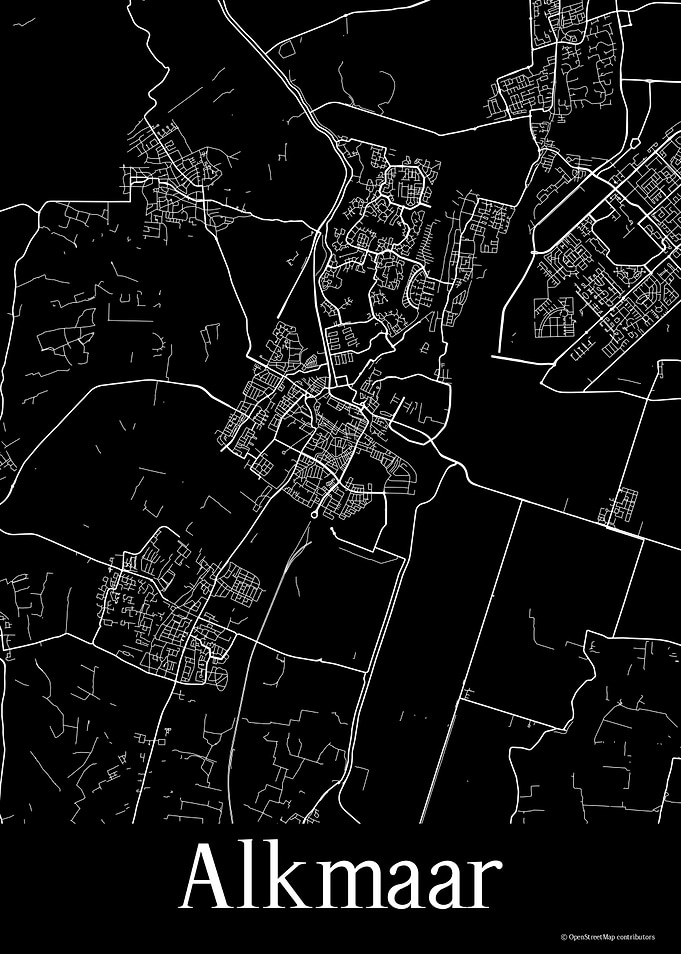 Alkmaar Black Map