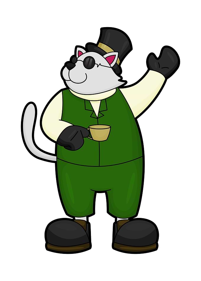 Cat Groom Suit Hat