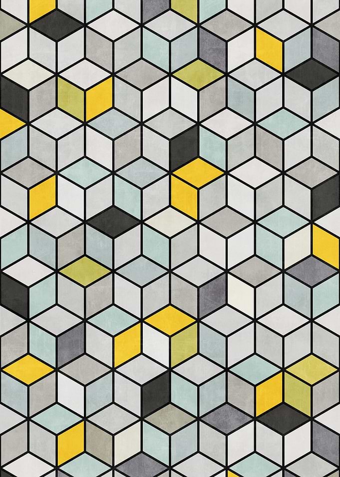 Colorful Concrete Cubes