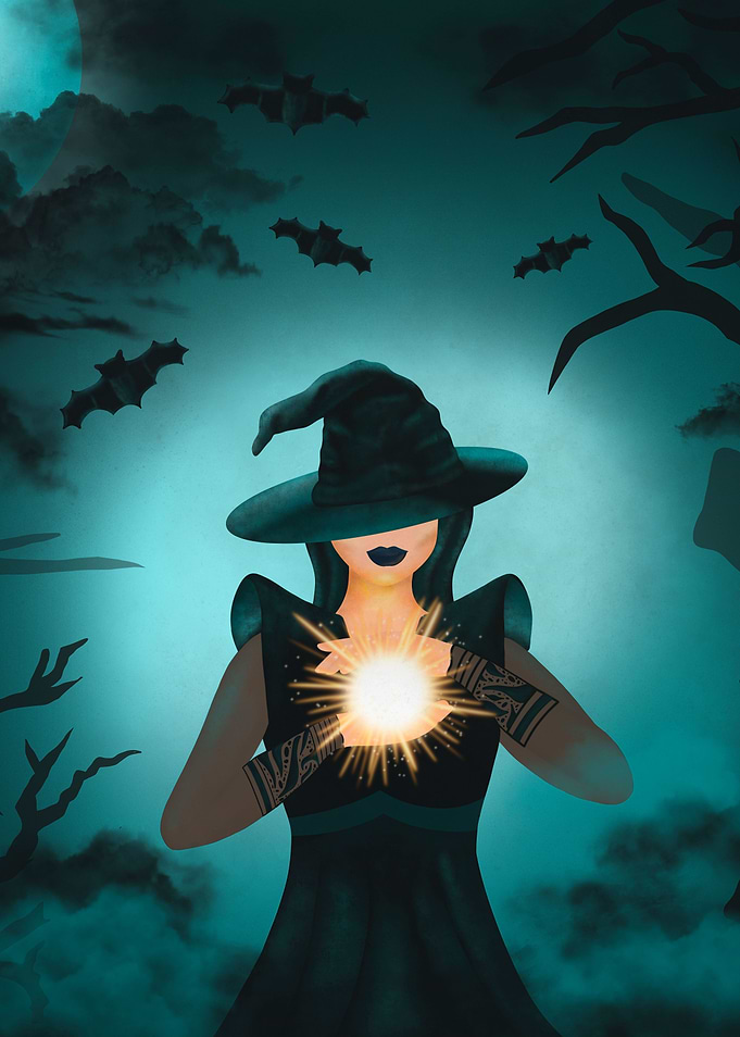 Halloween magic witch