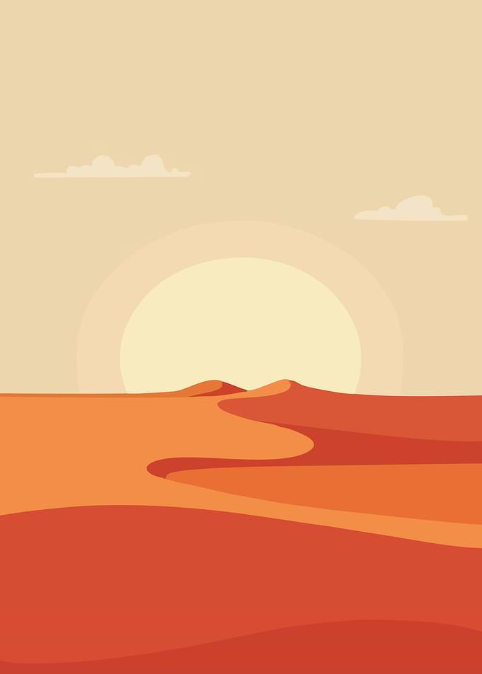 a dessert and sun art