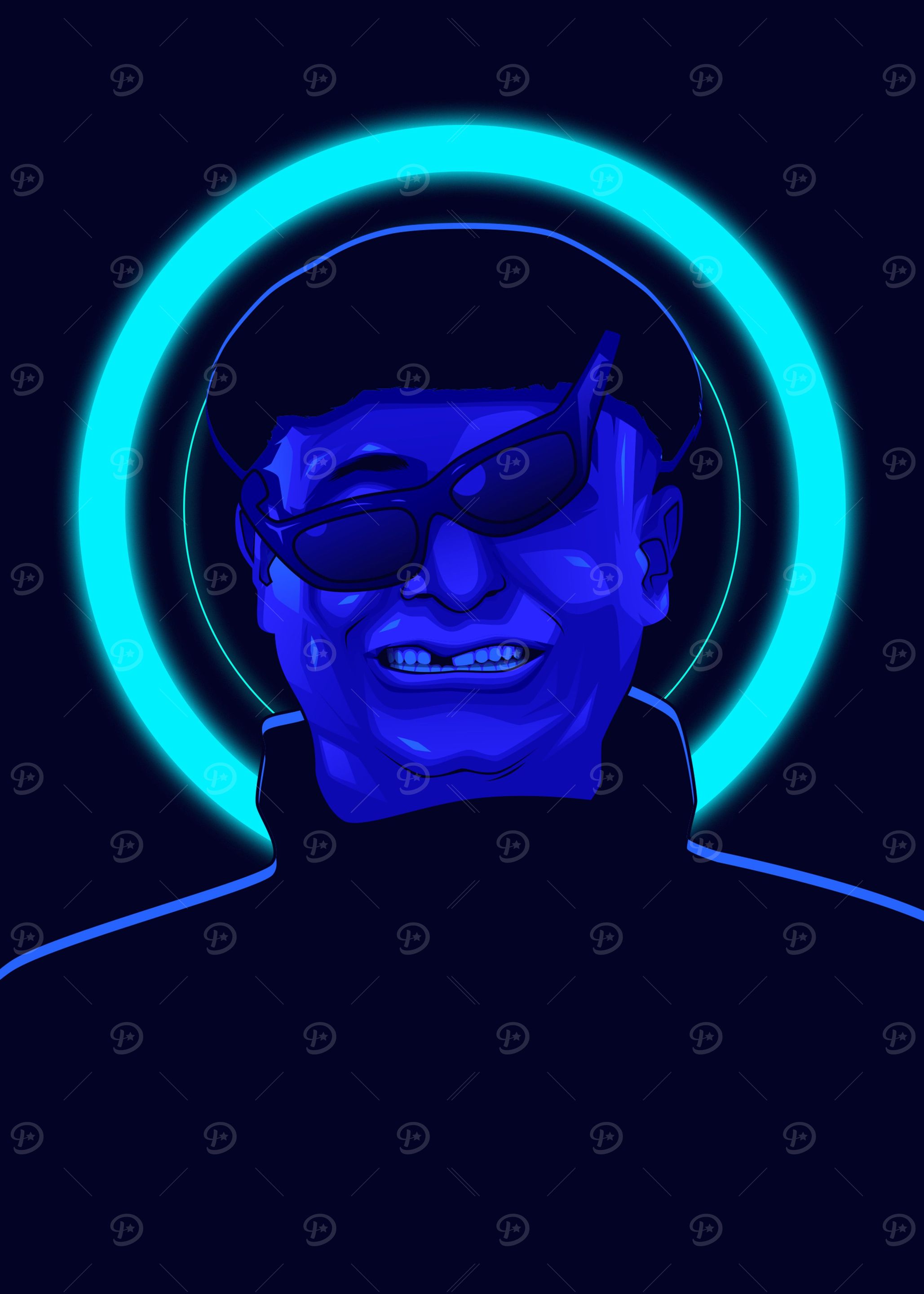 Oliver Tree Neon Blue