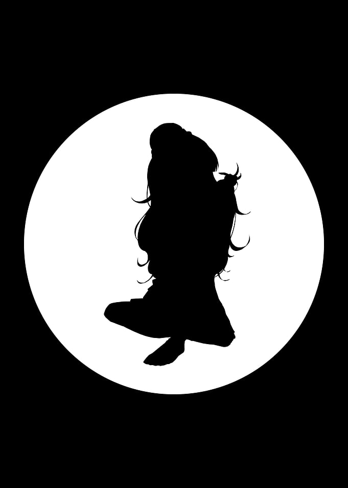 Anime girl Minimalism Art