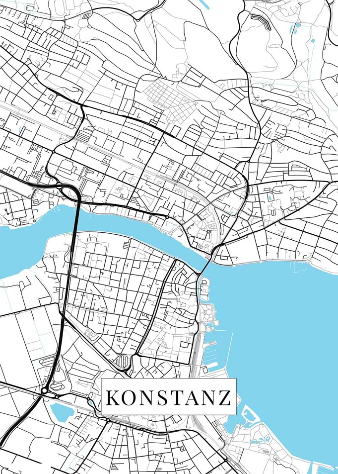 Konstanz City Map Germany