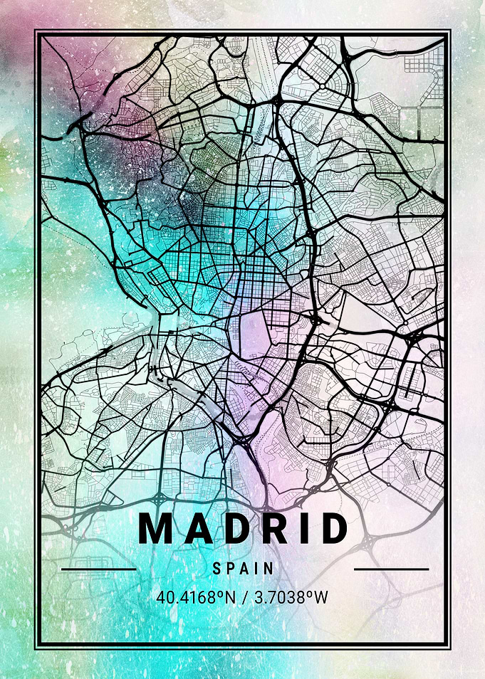 Madrid City Map Spain