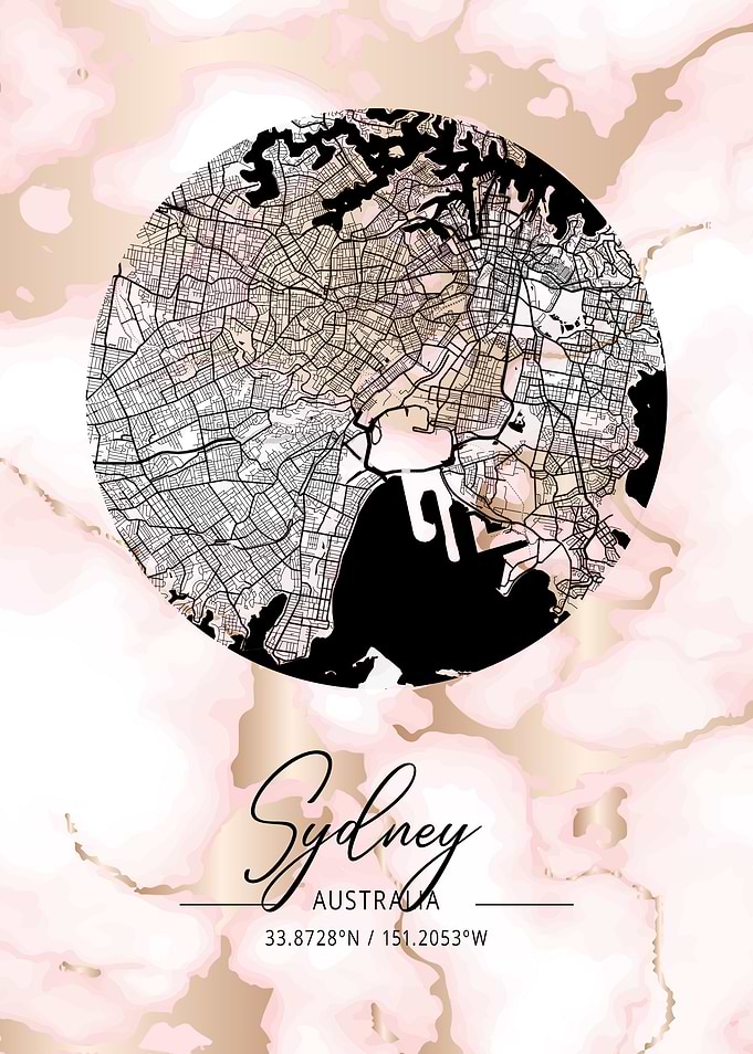 Sydney City Map Australia