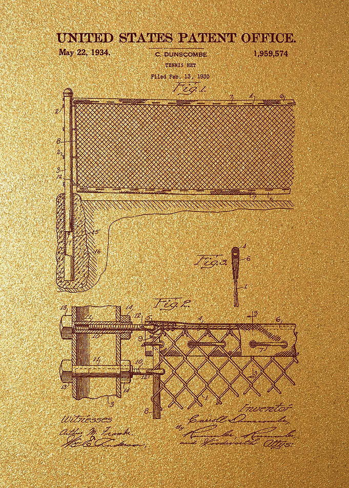 82 Tennis Net Patent 1934