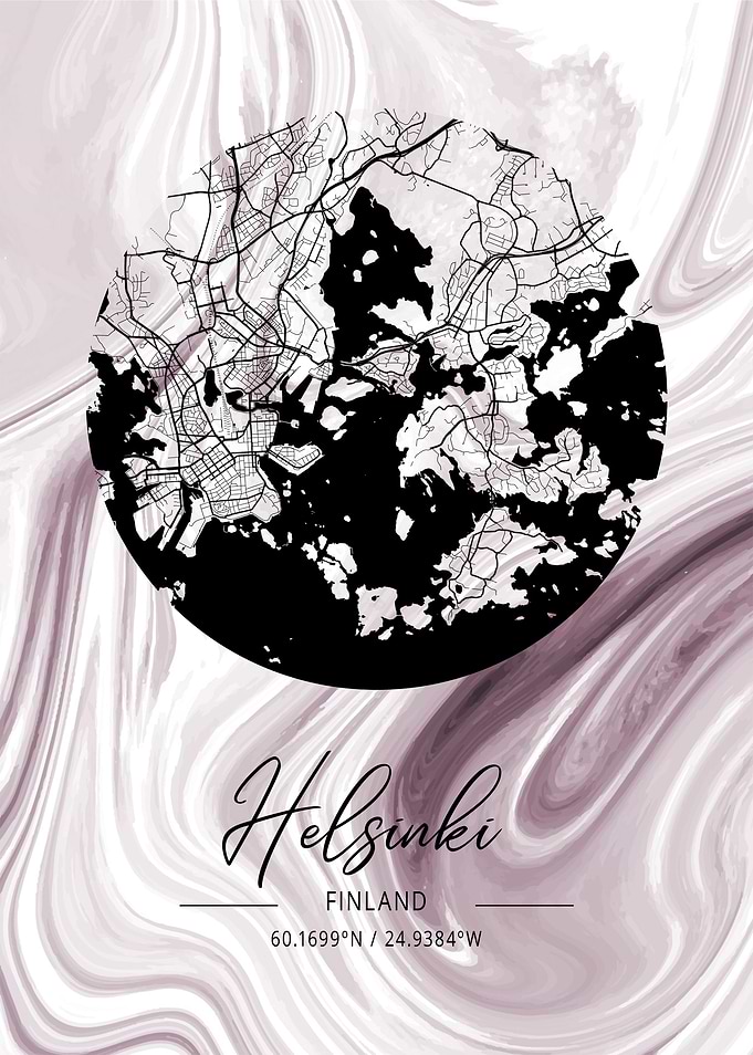 Helsinki City Map Finland