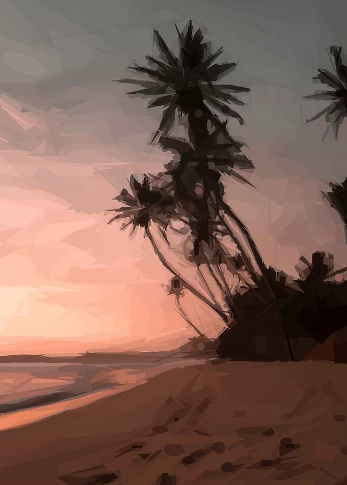 Nature painting Beach