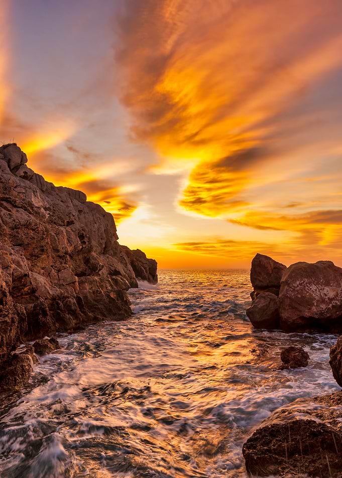 Sunsets landscapes sea