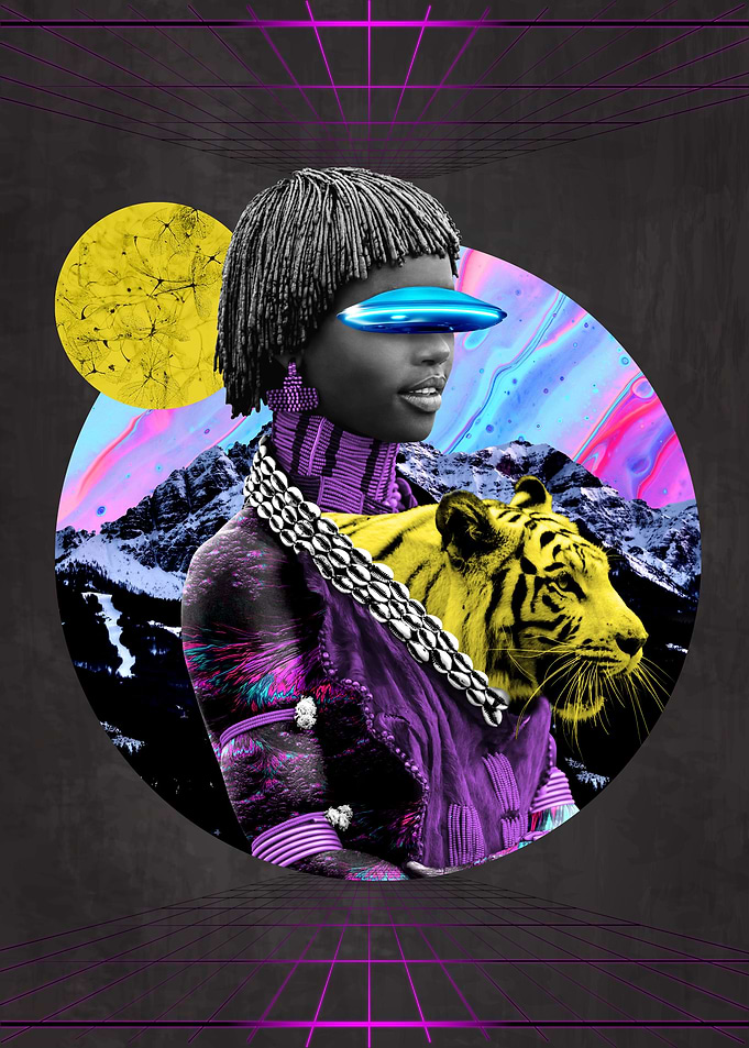 Tiger Woman Abstract
