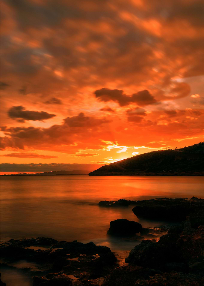 Sunsets landscapes sea