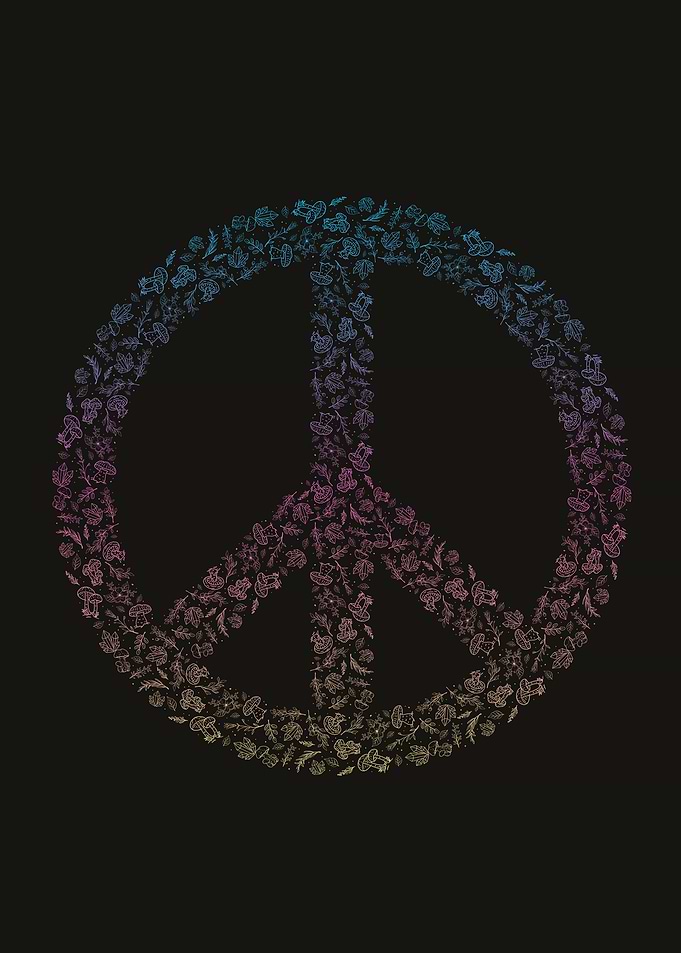 Cottagecore Peace Sign