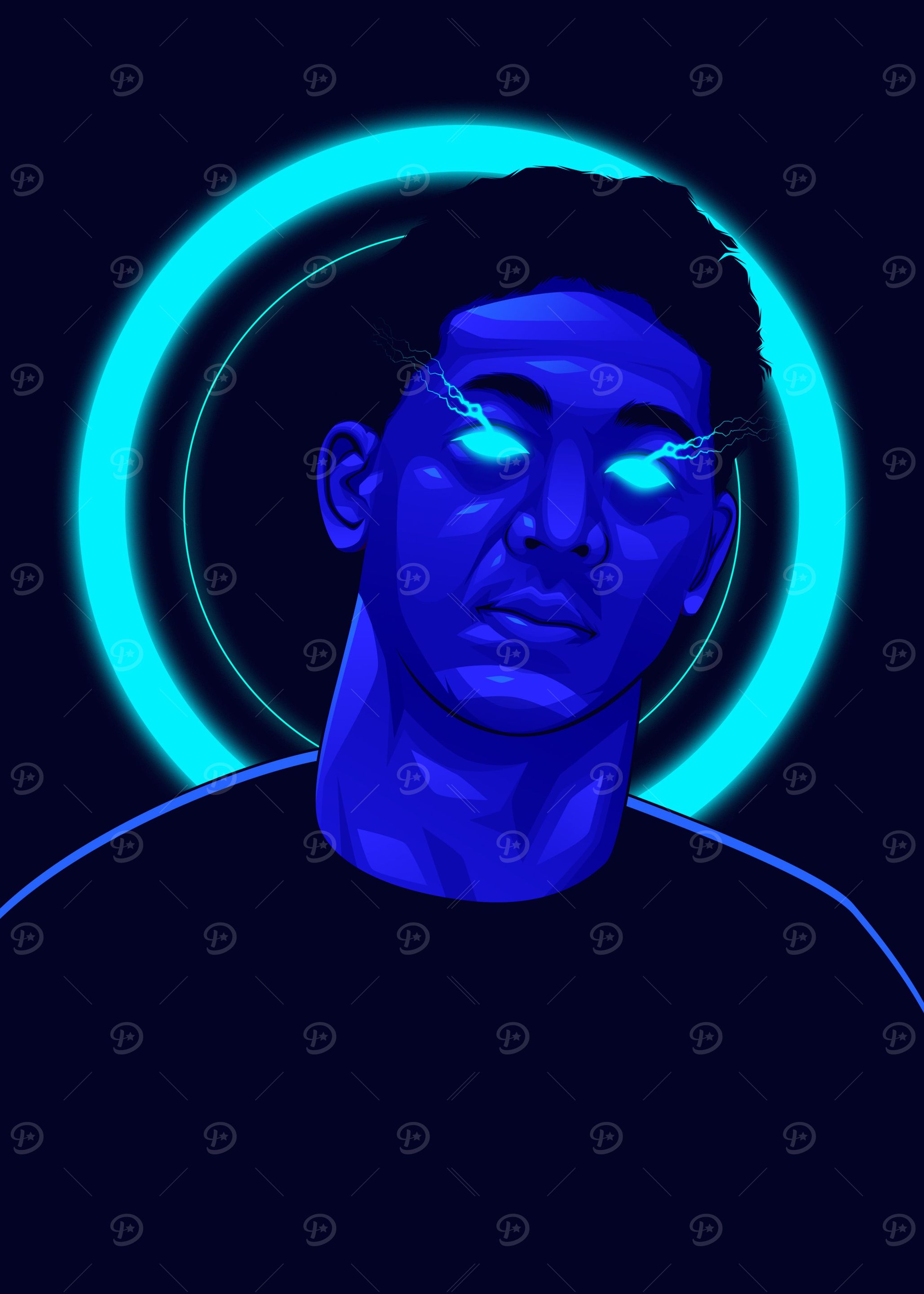 Lil Bibby Neon Blue