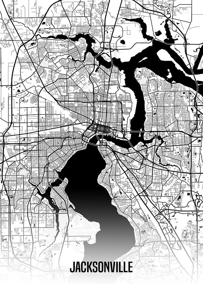 Jacksonville white map