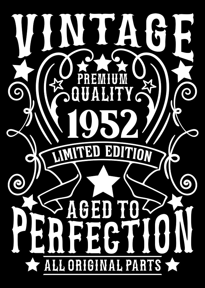 Vintage 1952 birthday