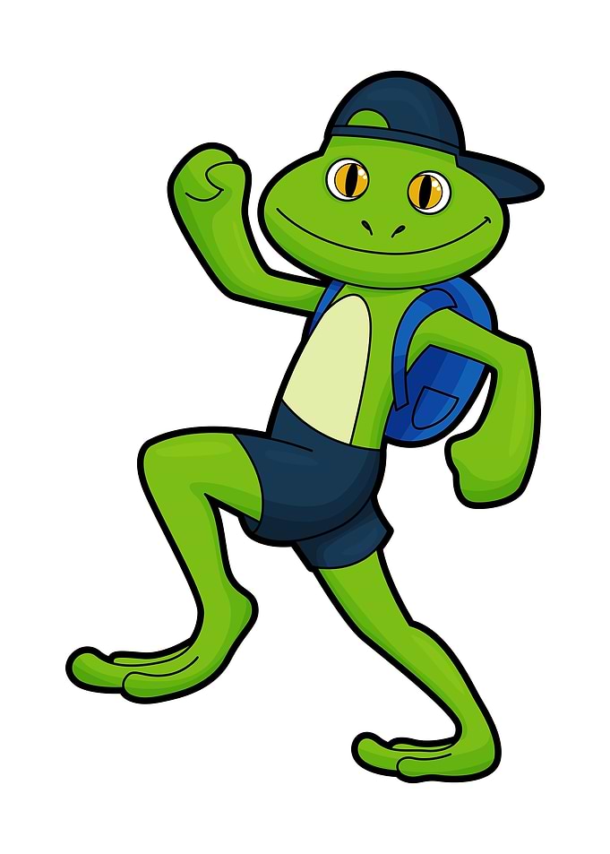Frog Running Backpack Hat