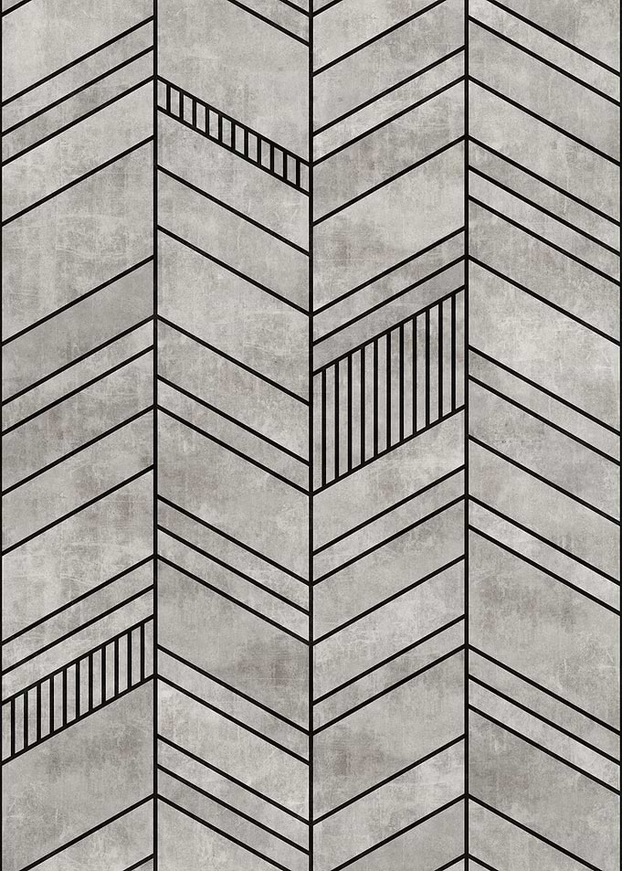 Concrete Chevron Pattern