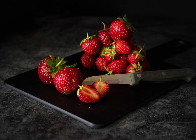 Fresh red strawberries