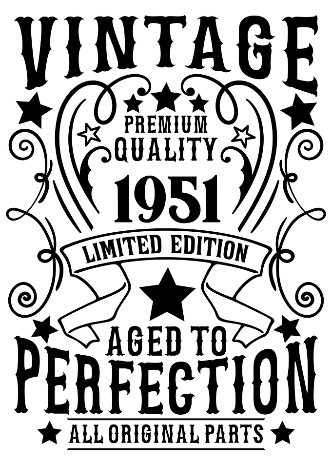 Vintage 1951 birthday