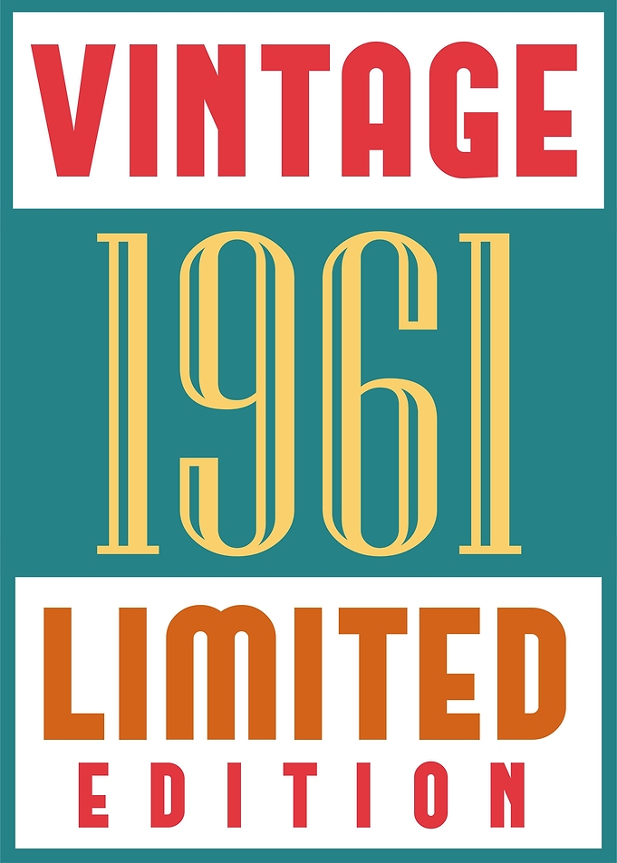 Vintage 1961 birthday